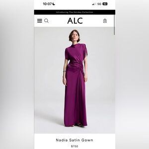 ALC Nadia satin gown